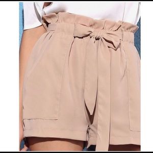 Express paper bag tie front shorts size Small